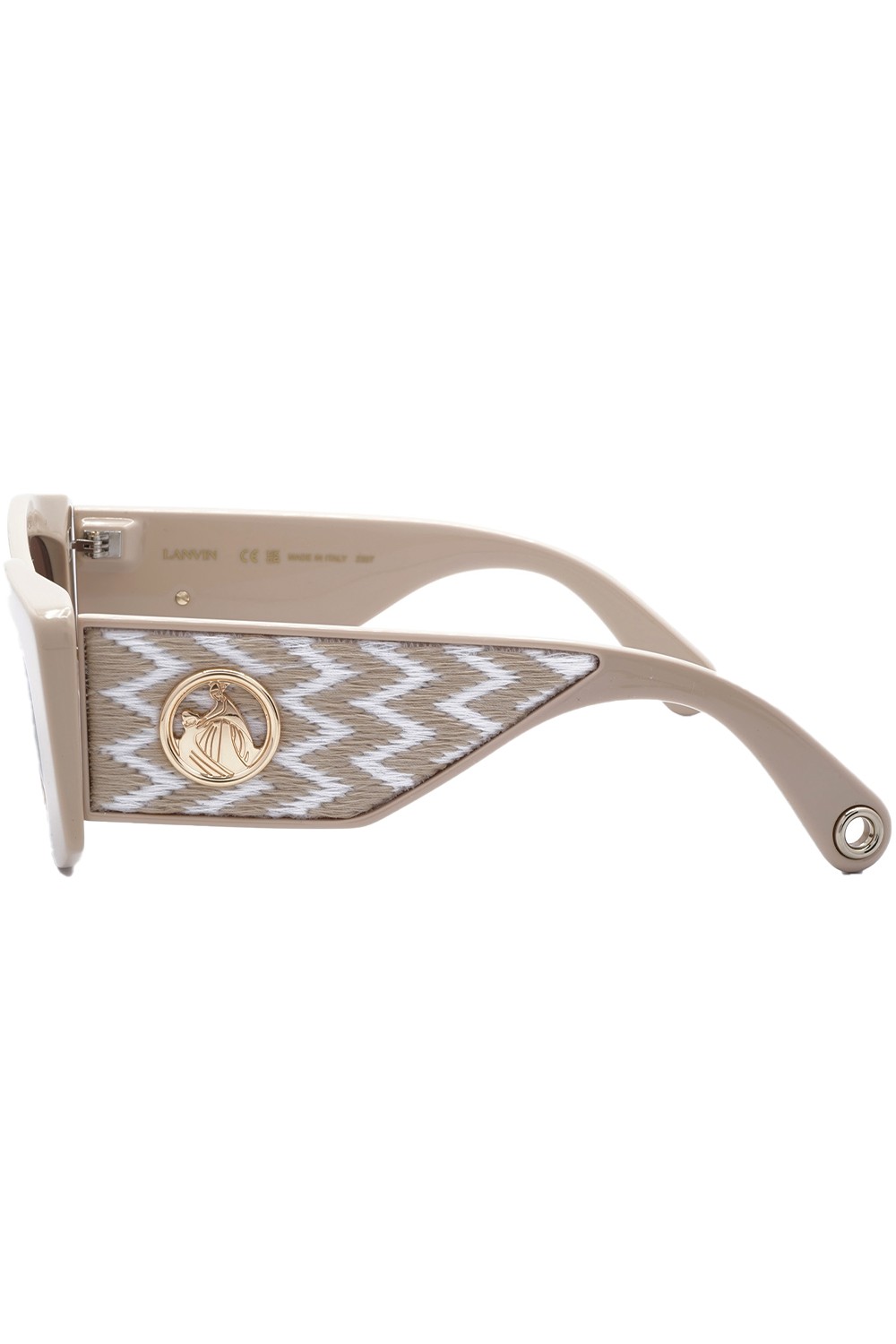 Lanvin - Occhiali da sole in celluloide cat eye per donna beige - LNV638S 104