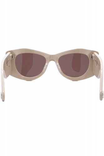 Lanvin - Occhiali da sole in celluloide cat eye per donna beige - LNV638S 104
