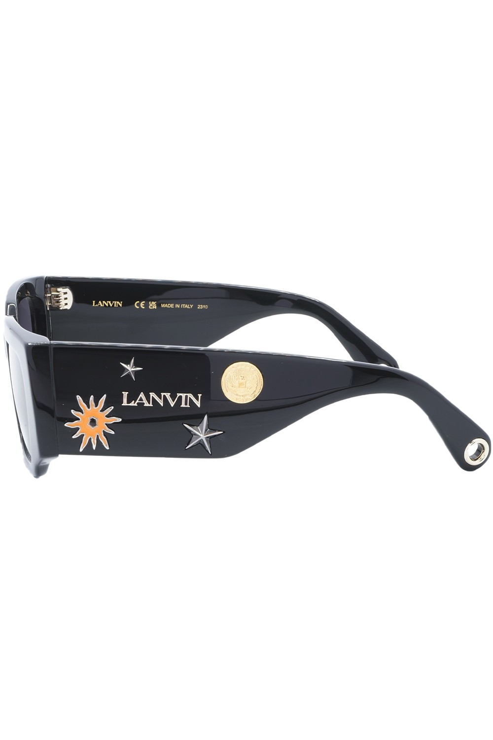 Lanvin - Occhiali da sole in celluloide squadrati unisex (collab x Future) nero