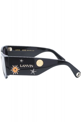 Lanvin - Occhiali da sole in celluloide squadrati unisex (collab x Future) nero