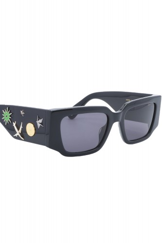 Lanvin - Occhiali da sole in celluloide squadrati unisex (collab x Future) nero 2