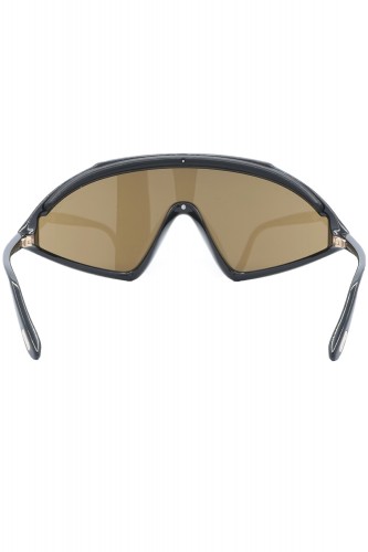 Tom Ford - Occhiali da sole in celluloide avvolgenti a mascherina unisex nero -