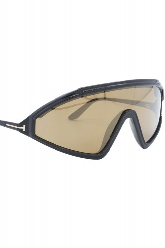 Tom Ford - Occhiali da sole in celluloide avvolgenti a mascherina unisex nero -