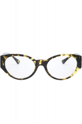 Versace - Occhiali da vista in celluloide ovali unisex tartarugato - 3345U 5428 2