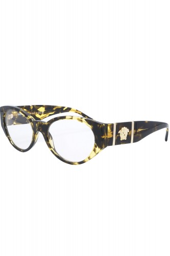 Versace - Occhiali da vista in celluloide ovali unisex tartarugato - 3345U 5428