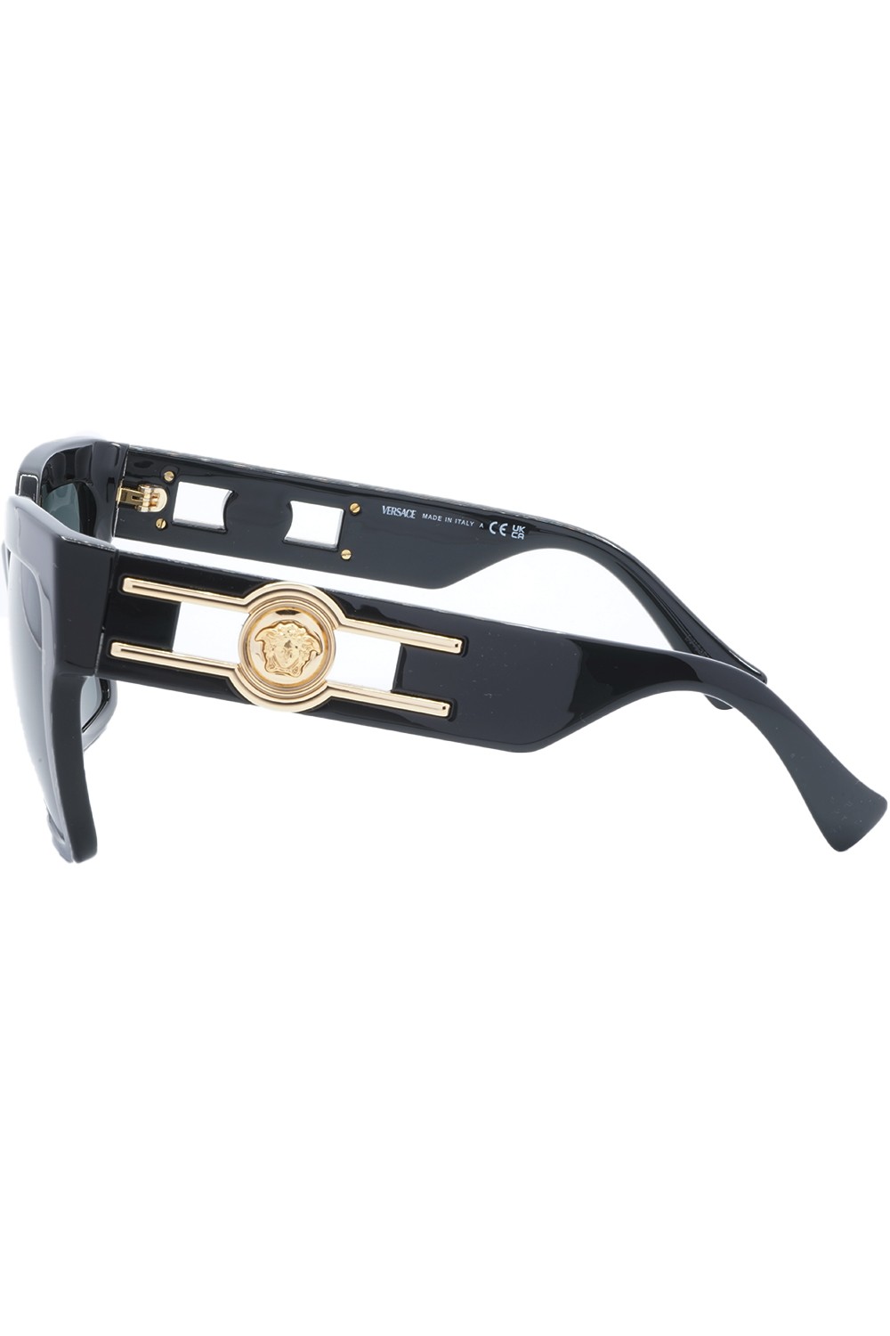 Versace - Occhiali da sole in celluloide squadrati per donna nero - 4458 GB1/87