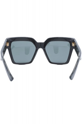 Versace - Occhiali da sole in celluloide squadrati per donna nero - 4458 GB1/87