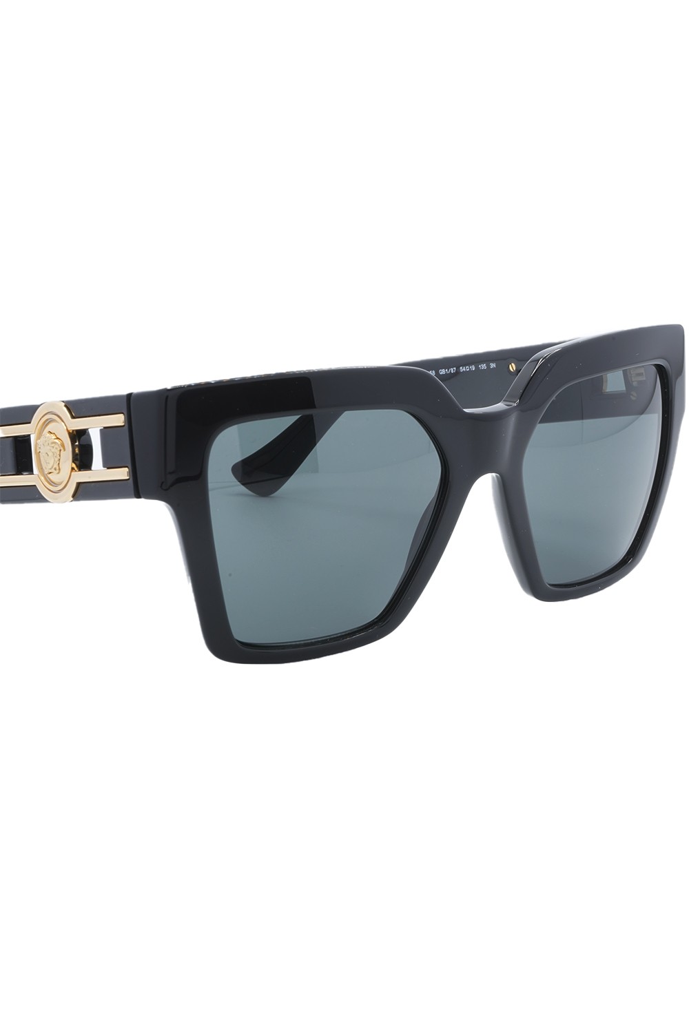 Versace - Occhiali da sole in celluloide squadrati per donna nero - 4458 GB1/87