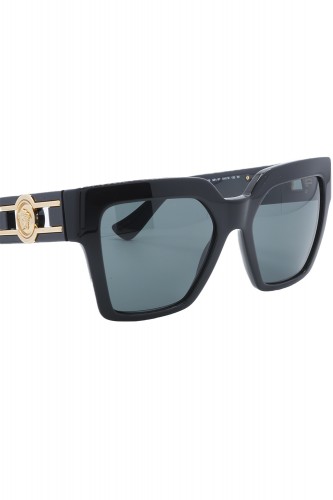 Versace - Occhiali da sole in celluloide squadrati per donna nero - 4458 GB1/87