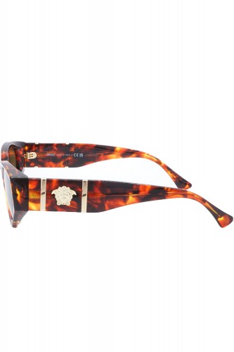 Versace - Occhiali da sole in celluloide cat eye per donna tartarugato - 4454