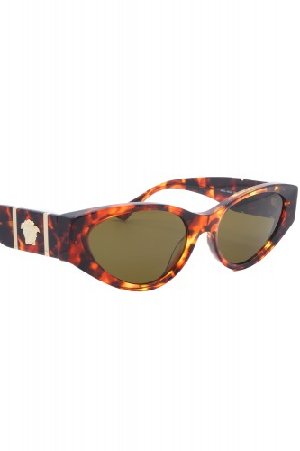 Versace - Occhiali da sole in celluloide cat eye per donna tartarugato - 4454