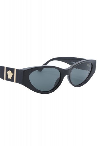 Versace - Occhiali da sole in celluloide cat eye per donna nero - 4454 GB1/87
