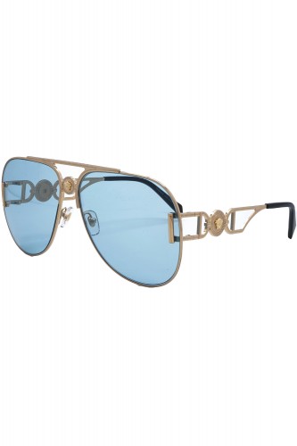 Versace - Occhiali da sole in metallo a goccia unisex oro - 2255 1002/1