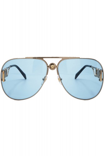 Versace - Occhiali da sole in metallo a goccia unisex oro - 2255 1002/1 2