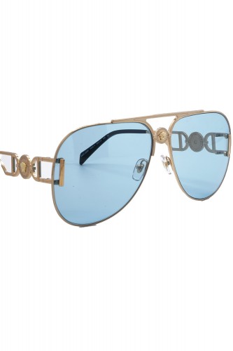 Versace - Occhiali da sole in metallo a goccia unisex oro - 2255 1002/1