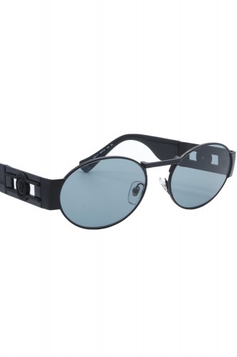 Versace - Occhiali da sole in metallo ovali unisex nero - 2264 1261/1