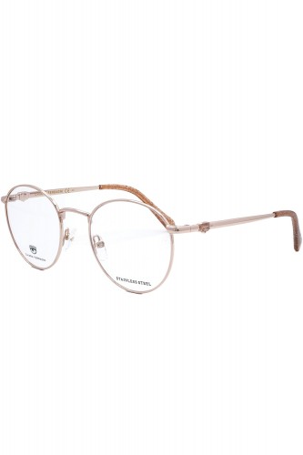 Chiara Ferragni - Occhiali da vista in metallo tondi per ragazza oro rosa -