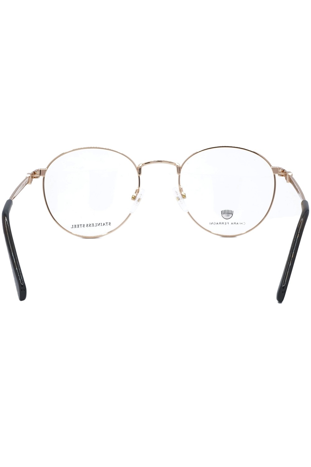 Chiara Ferragni - Occhiali da vista in metallo tondi per ragazza oro - CF1011