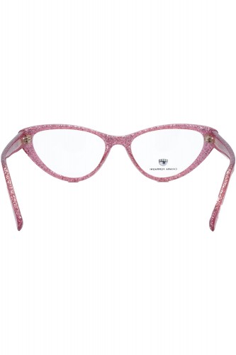 Chiara Ferragni - Occhiali da vista in celluloide cat eye per ragazza rosa -
