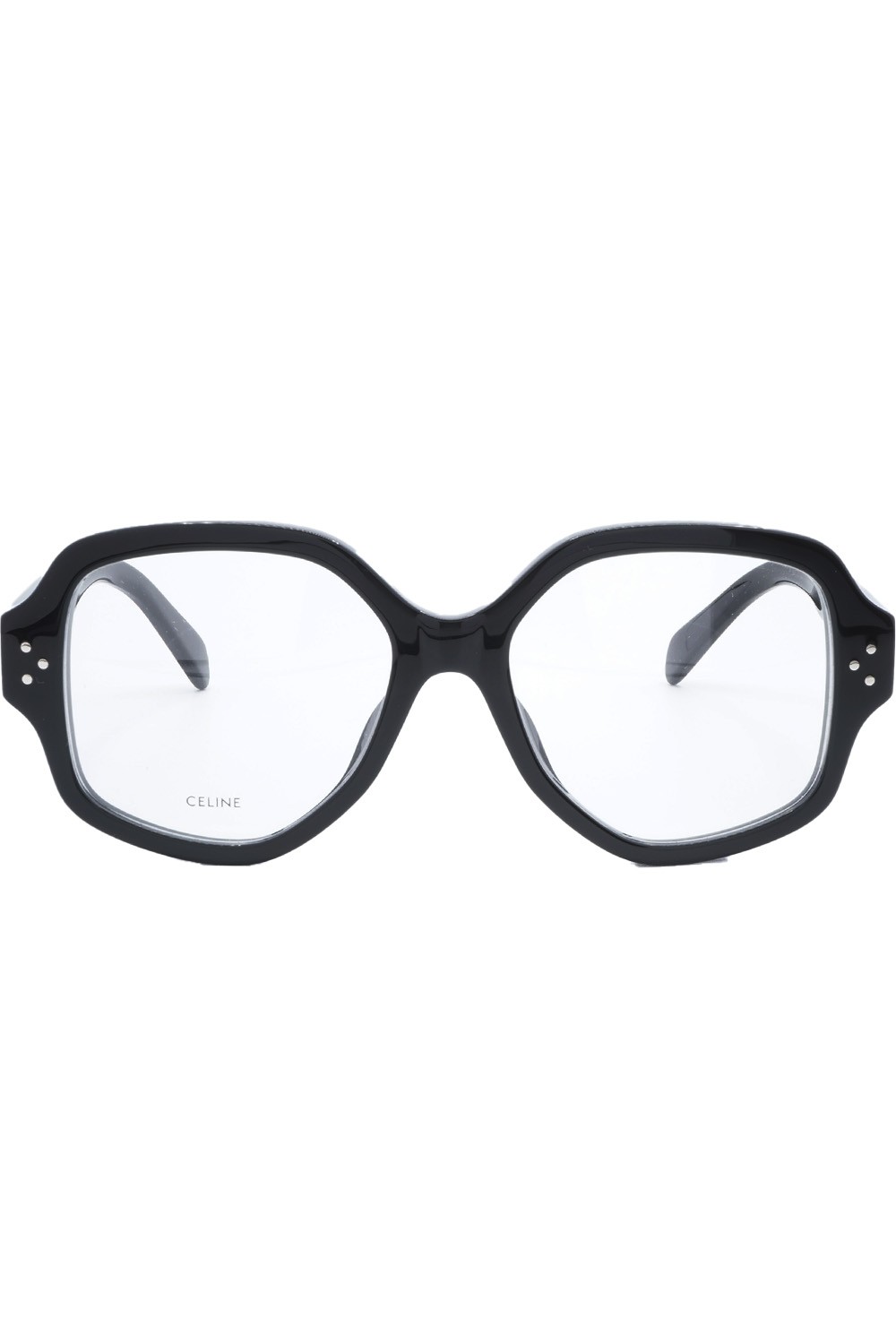 Celine - Occhiali da vista in celluloide esagonali per donna nero - CL50135I 001