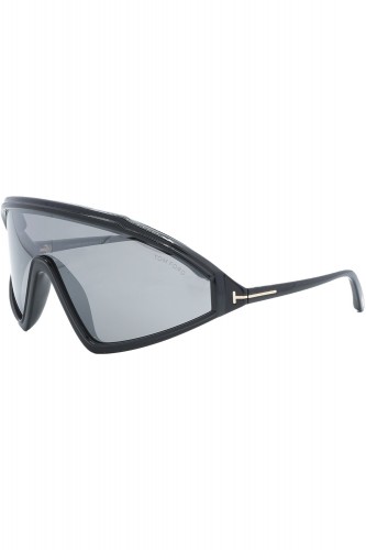 Tom Ford - Occhiali da sole in celluloide avvolgenti a mascherina unisex nero -