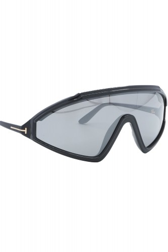 Tom Ford - Occhiali da sole in celluloide avvolgenti a mascherina unisex nero -