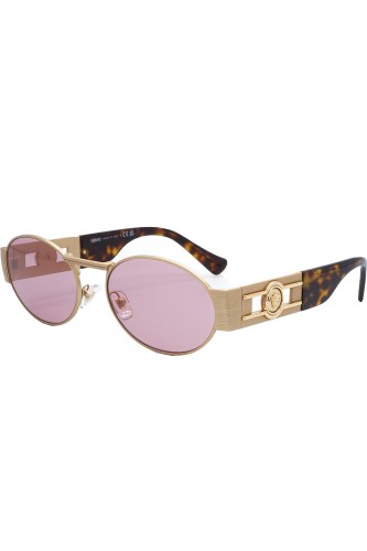 Versace - Occhiali da sole in metallo ovali unisex oro - 2264 1002/84