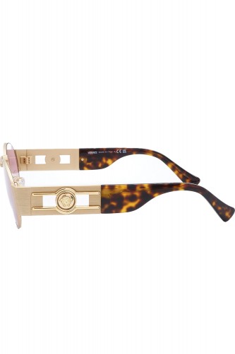 Versace - Occhiali da sole in metallo ovali unisex oro - 2264 1002/84