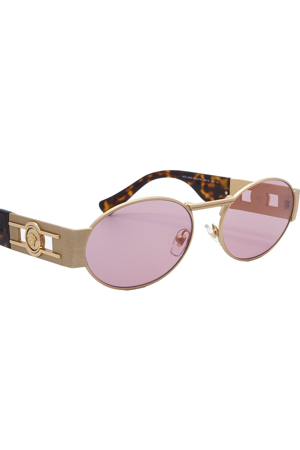 Versace - Occhiali da sole in metallo ovali unisex oro - 2264 1002/84