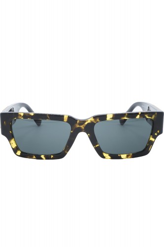 Versace - Occhiali da sole in celluloide rettangolari unisex tartarugato - 4459 2