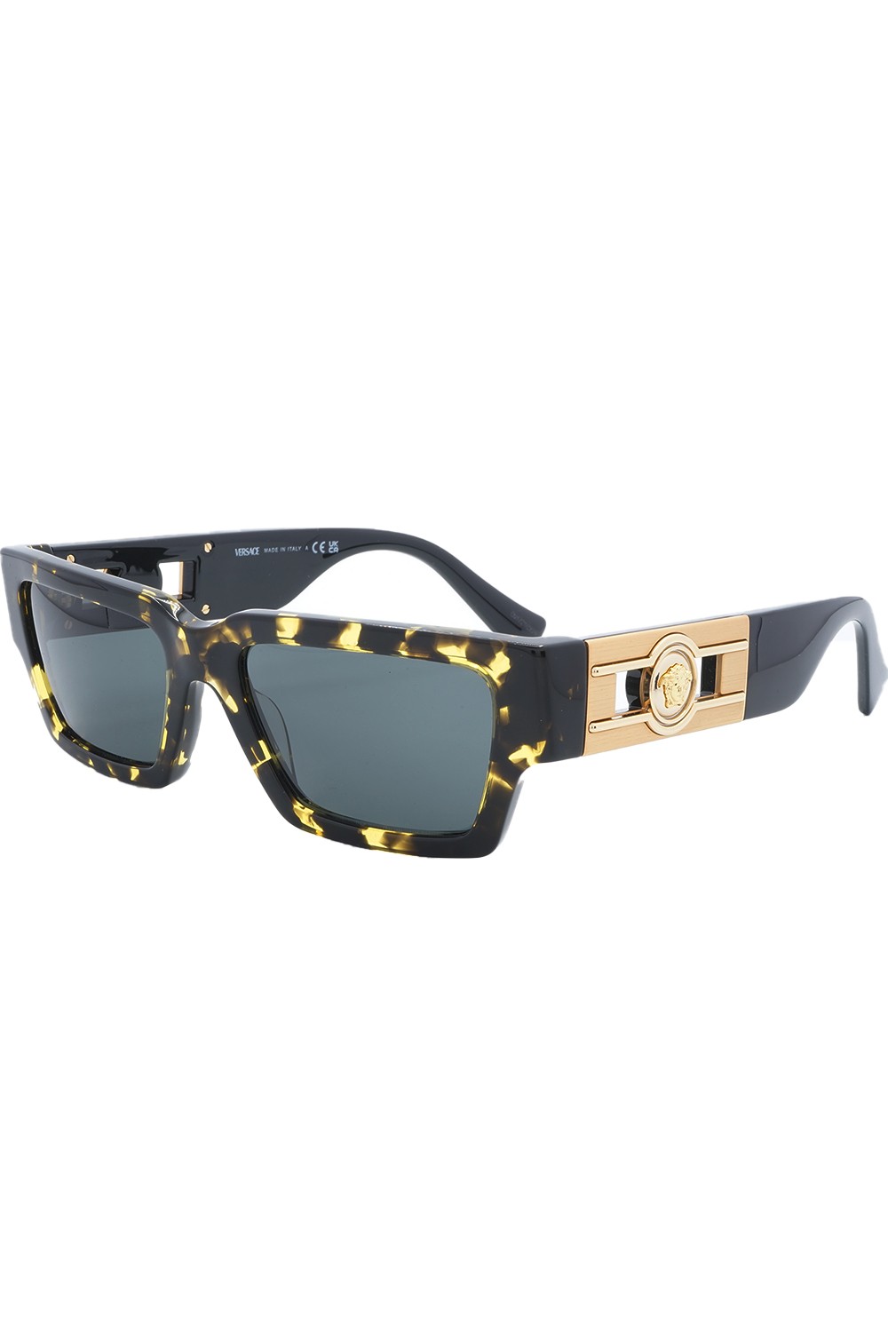 Versace - Occhiali da sole in celluloide rettangolari unisex tartarugato - 4459