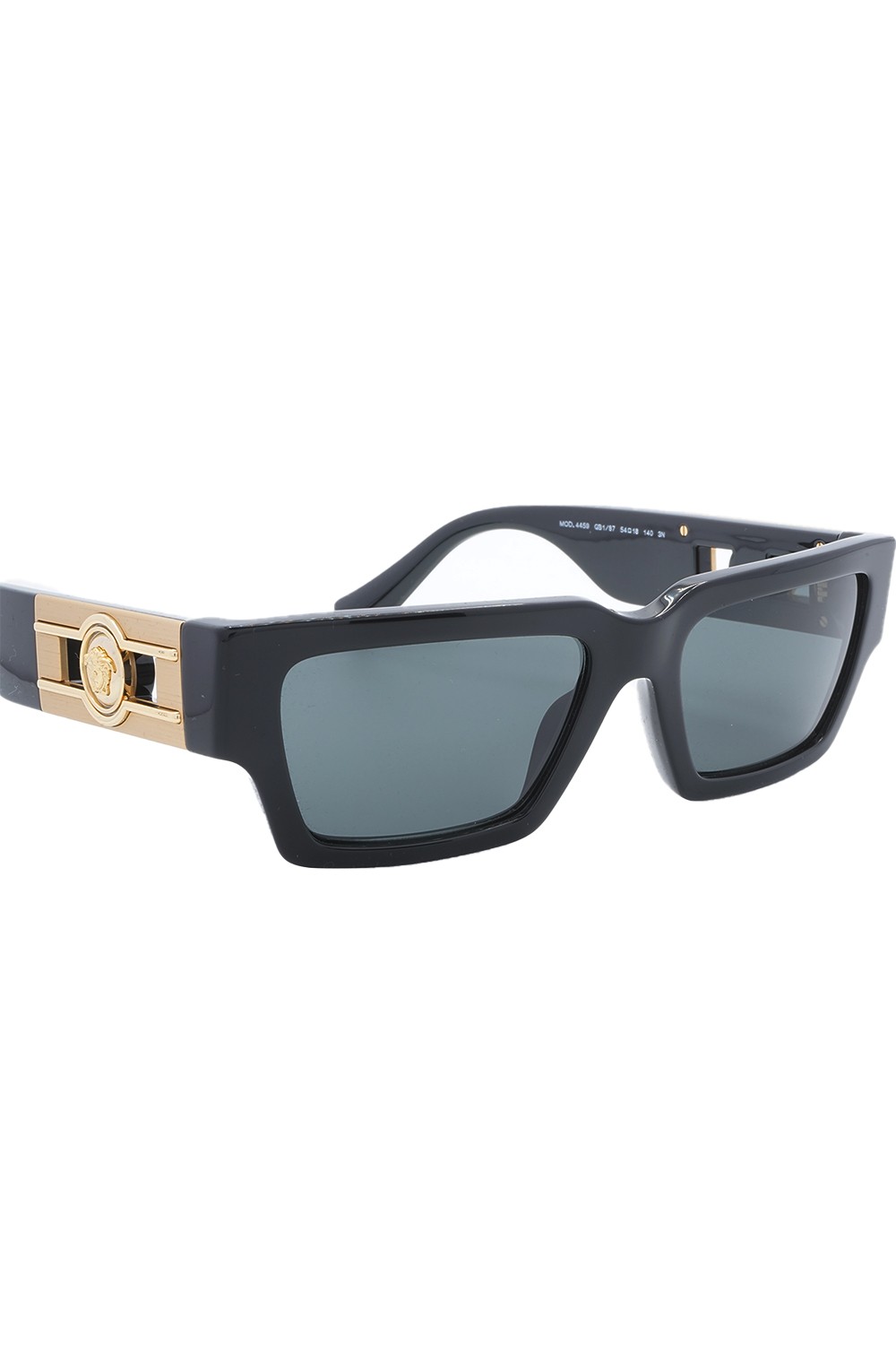 Versace - Occhiali da sole in celluloide rettangolari unisex nero - 4459 GB1/87