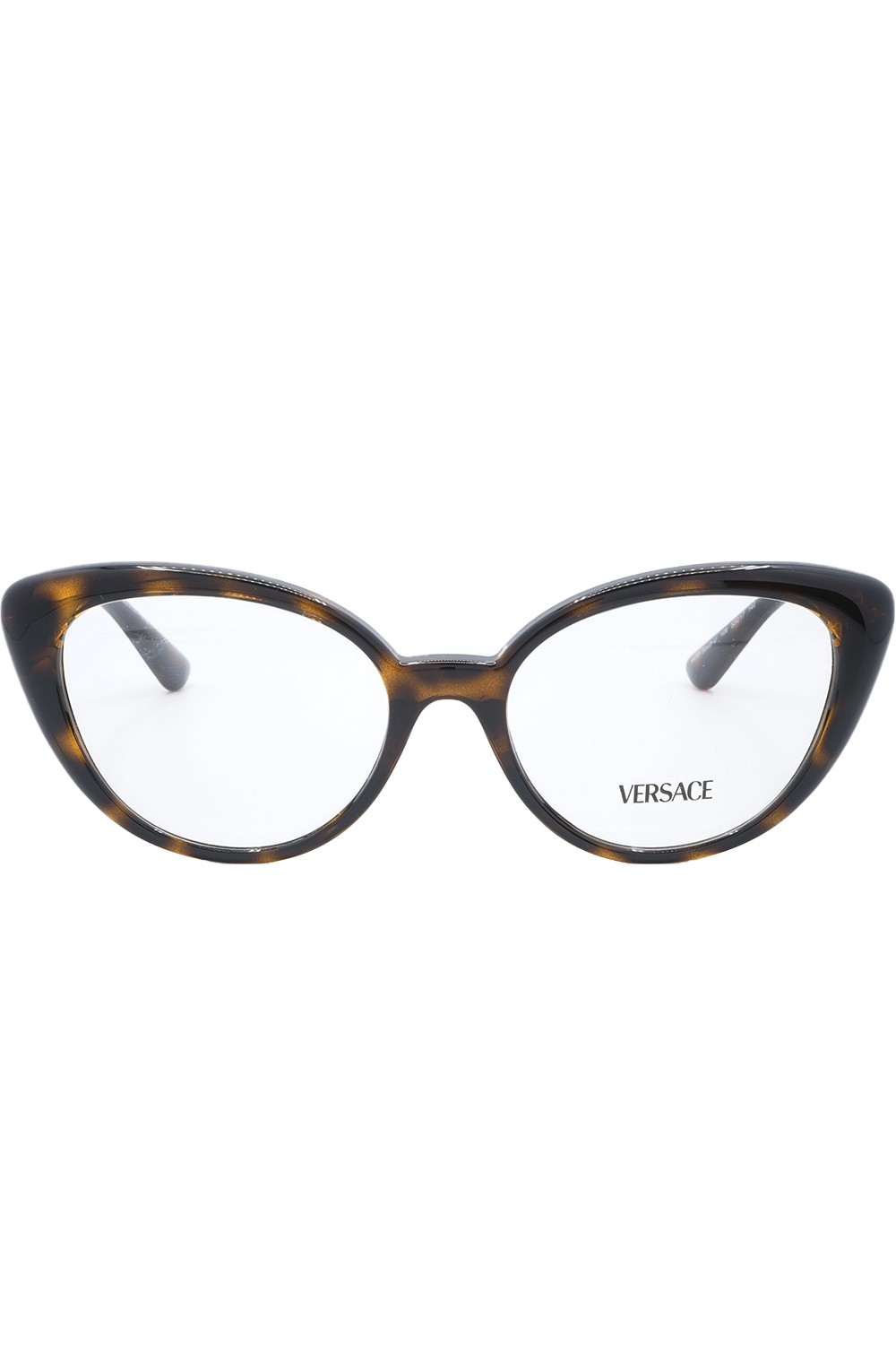 Versace - Occhiali da vista in celluloide cat eye per donna tartarugato - 3349