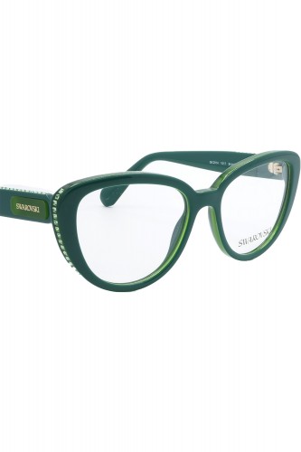 Swarovski - Occhiali da vista in celluloide cat eye per donna verde - SK2014