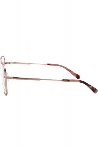 Michael Kors - Occhiali da vista in metallo esagonali per donna oro rosa -