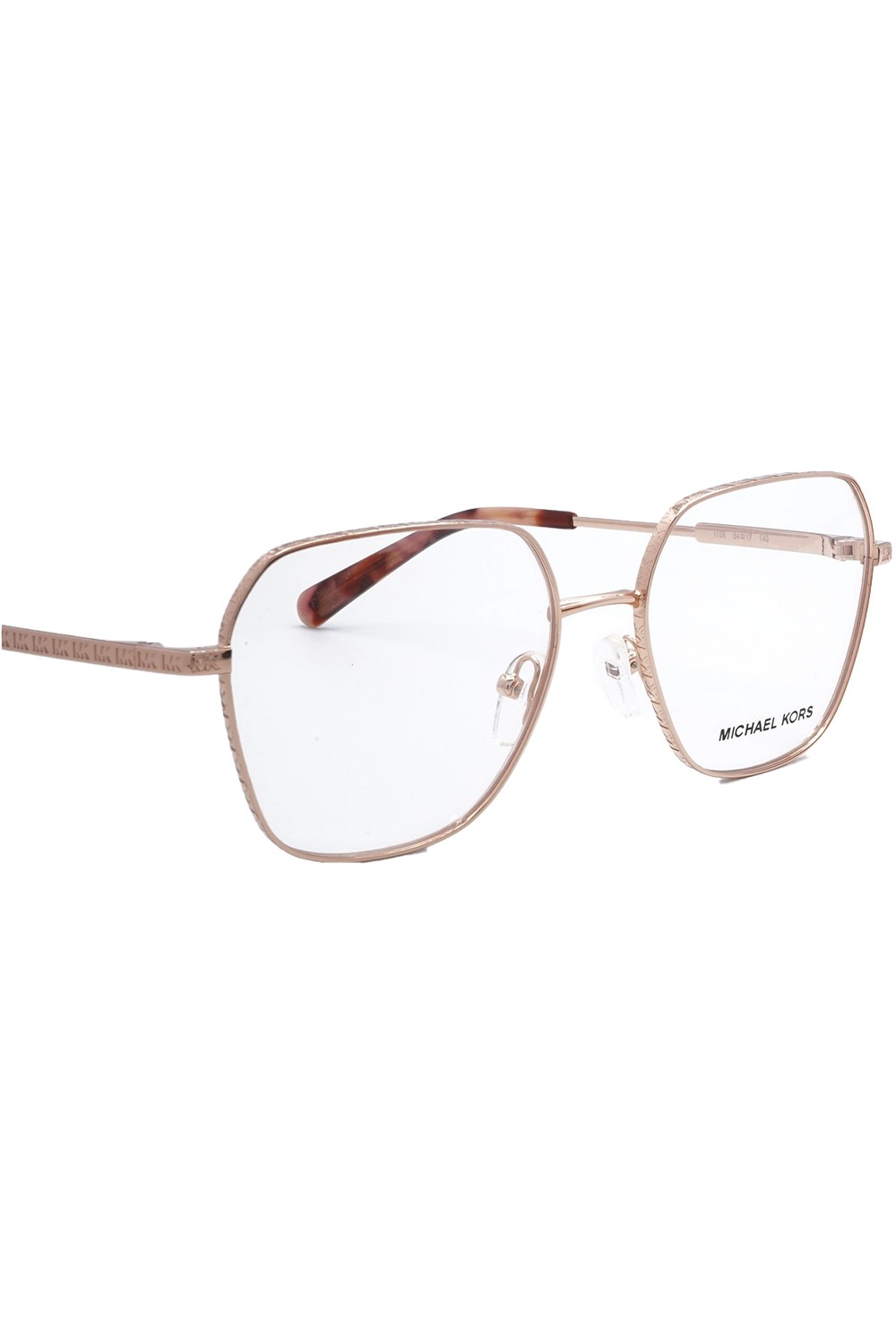 Michael Kors - Occhiali da vista in metallo esagonali per donna oro rosa -