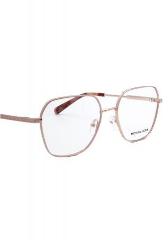 Michael Kors - Occhiali da vista in metallo esagonali per donna oro rosa -