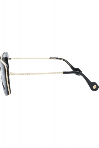 Lanvin - Occhiali da sole in celluloide rettangolari per donna nero - LNV645S