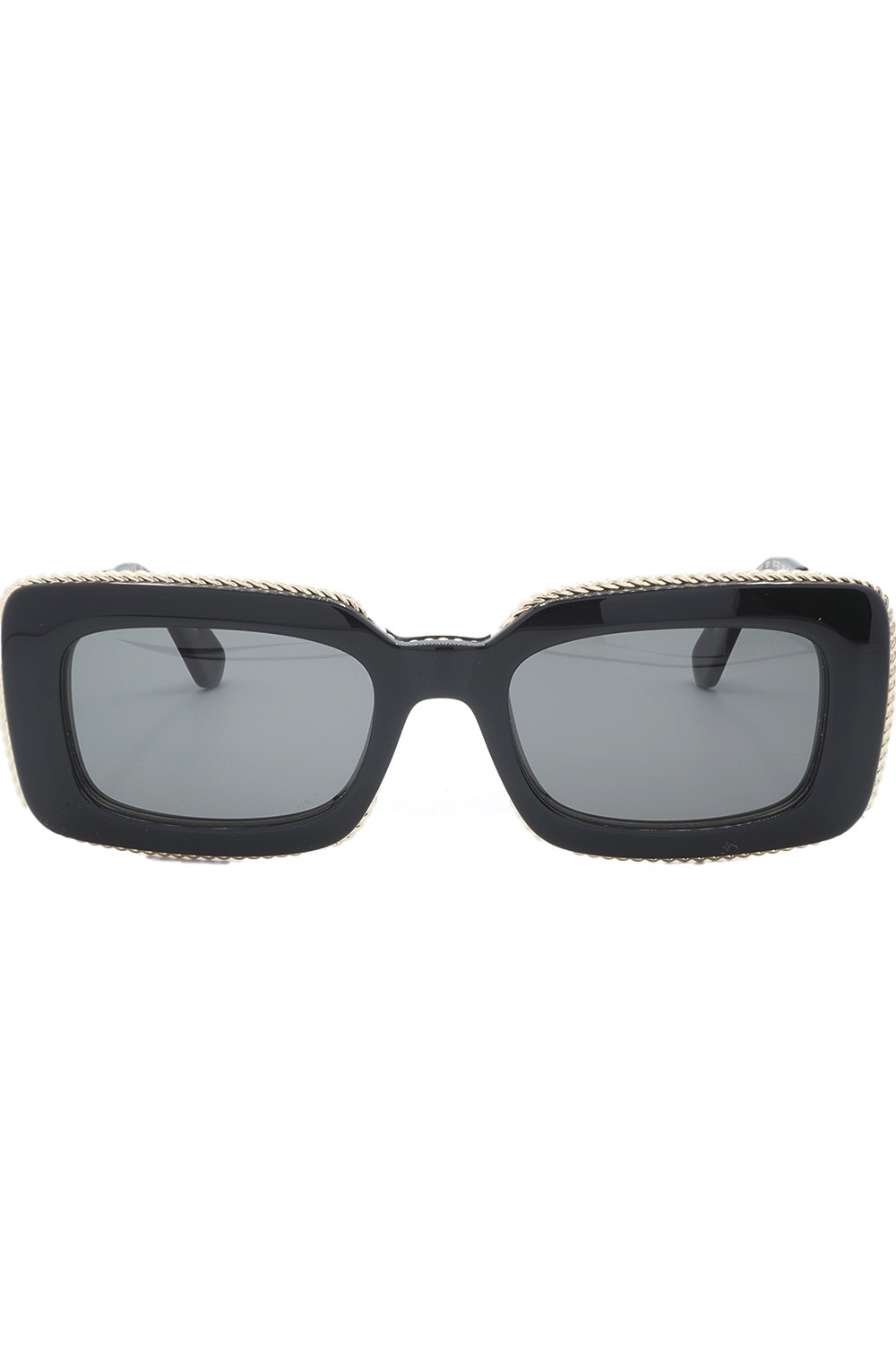 Lanvin - Occhiali da sole in celluloide rettangolari per donna nero - LNV645S