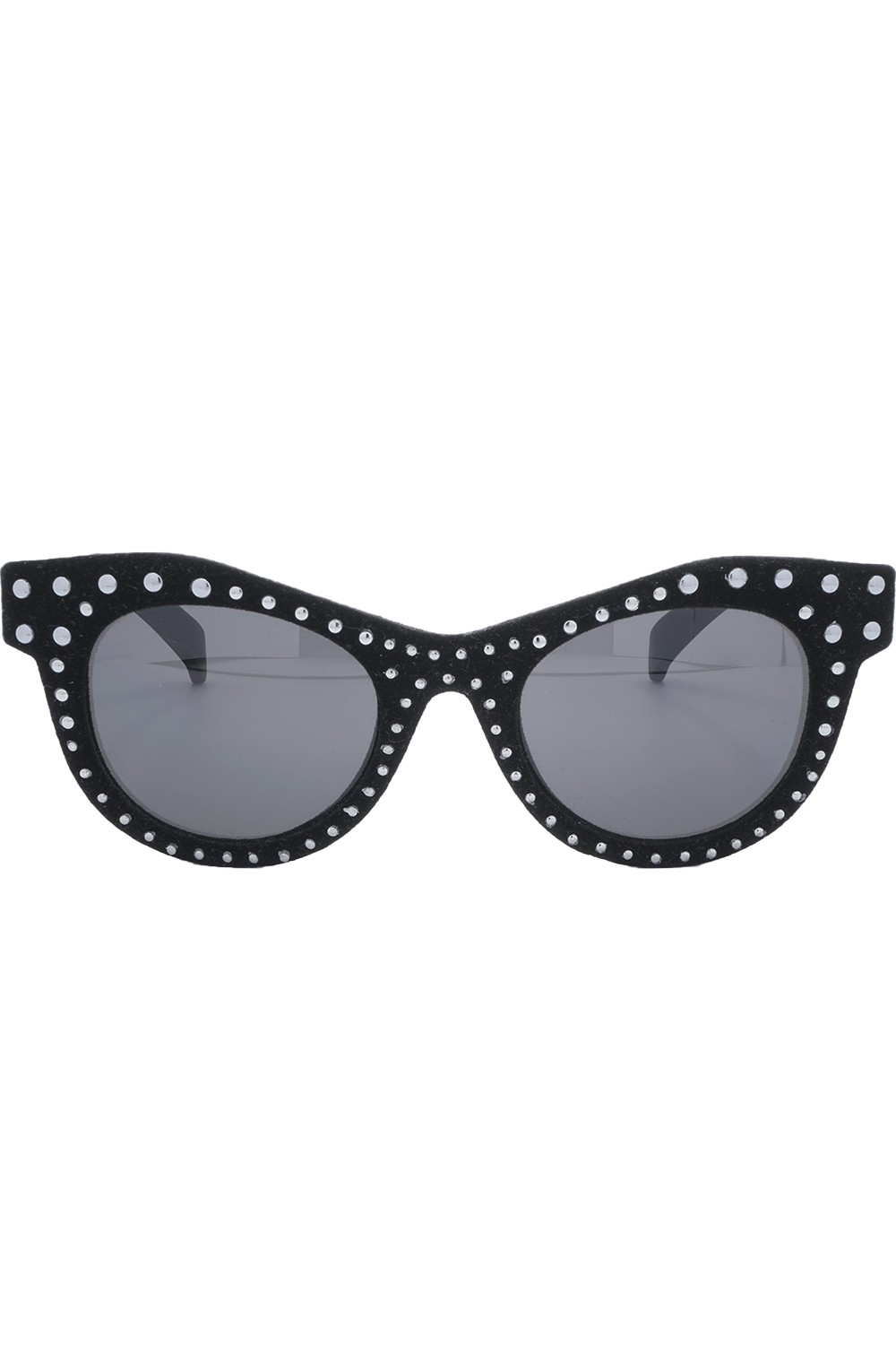 Italia Independent - Occhiali da sole in celluloide cat eye per donna nero -