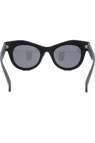 Italia Independent - Occhiali da sole in celluloide cat eye per donna nero -