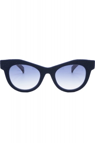 Italia Independent - Occhiali da sole in celluloide cat eye per donna blu - 096