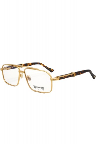 Bust Out - Occhiali da vista in metallo rettangolari unisex oro - BORIS ORO