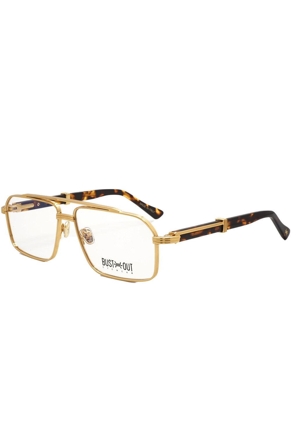 Bust Out - Occhiali da vista in metallo rettangolari unisex oro - BORIS ORO