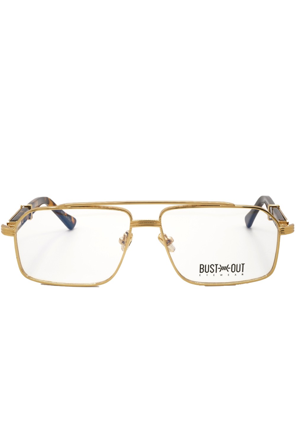 Bust Out - Occhiali da vista in metallo rettangolari unisex oro - BORIS ORO