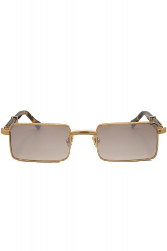 Bust Out - Occhiali da sole in metallo rettangolare unisex oro - RAFAEL ORO