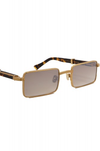 Bust Out - Occhiali da sole in metallo rettangolare unisex oro - RAFAEL ORO