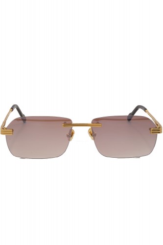 Bust Out - Occhiali da sole glasant in metallo rettangolari unisex oro - TRAVIS