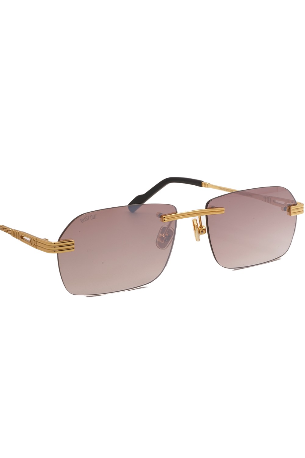Bust Out - Occhiali da sole glasant in metallo rettangolari unisex oro - TRAVIS