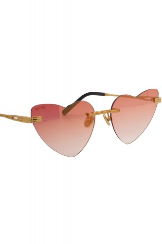 Bust Out - Occhiali da sole glasant in metallo a cuore per donna oro - KAYT ORO